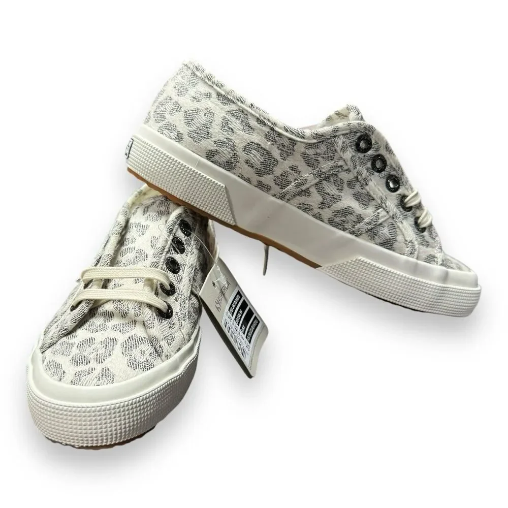 Superga 2750 Light Leopard Print Womens Canvas Trainers Sz‎ 6